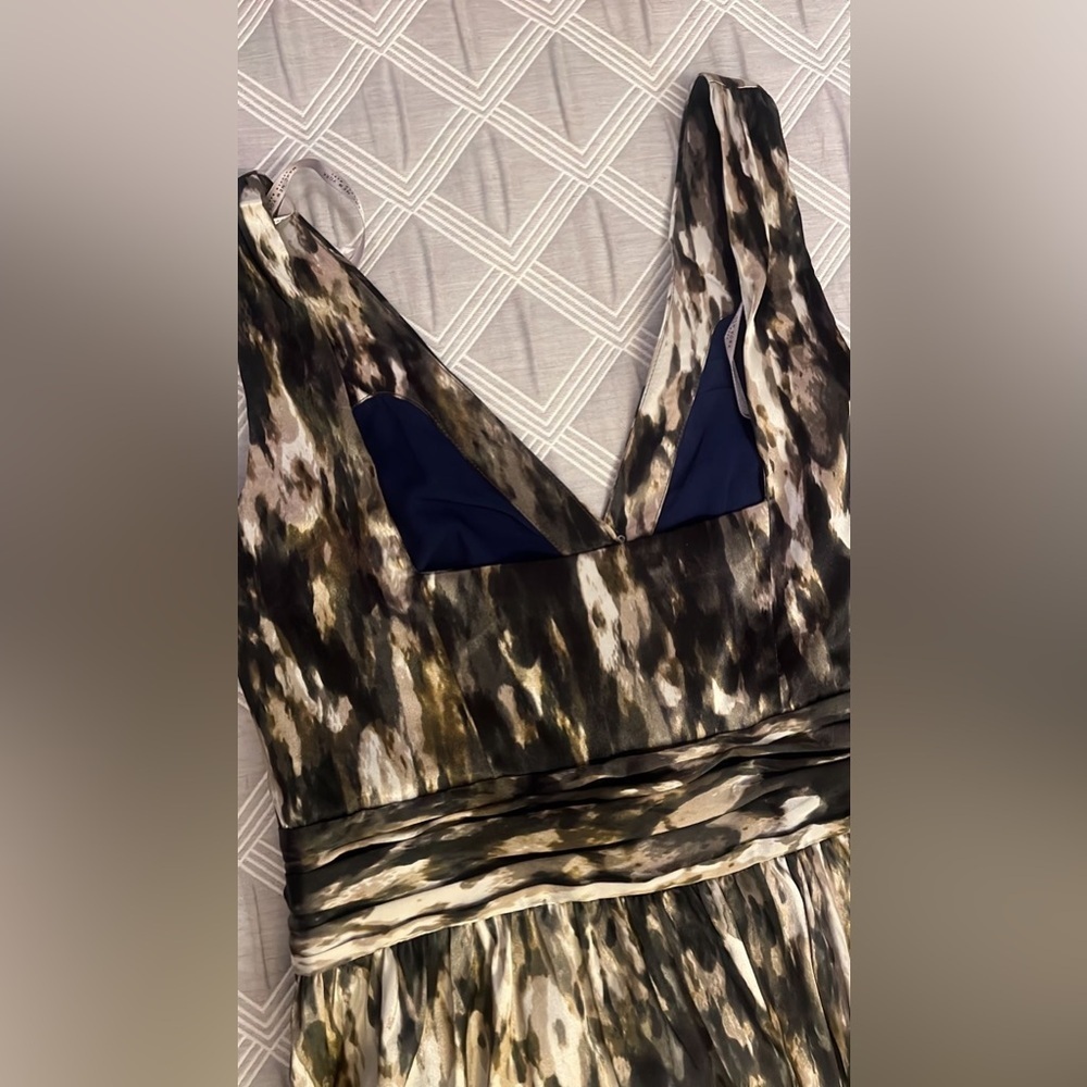 Marc New York Navy and Metallic a line knee length abstract pattern tank dress 6 - Picture 8 of 9